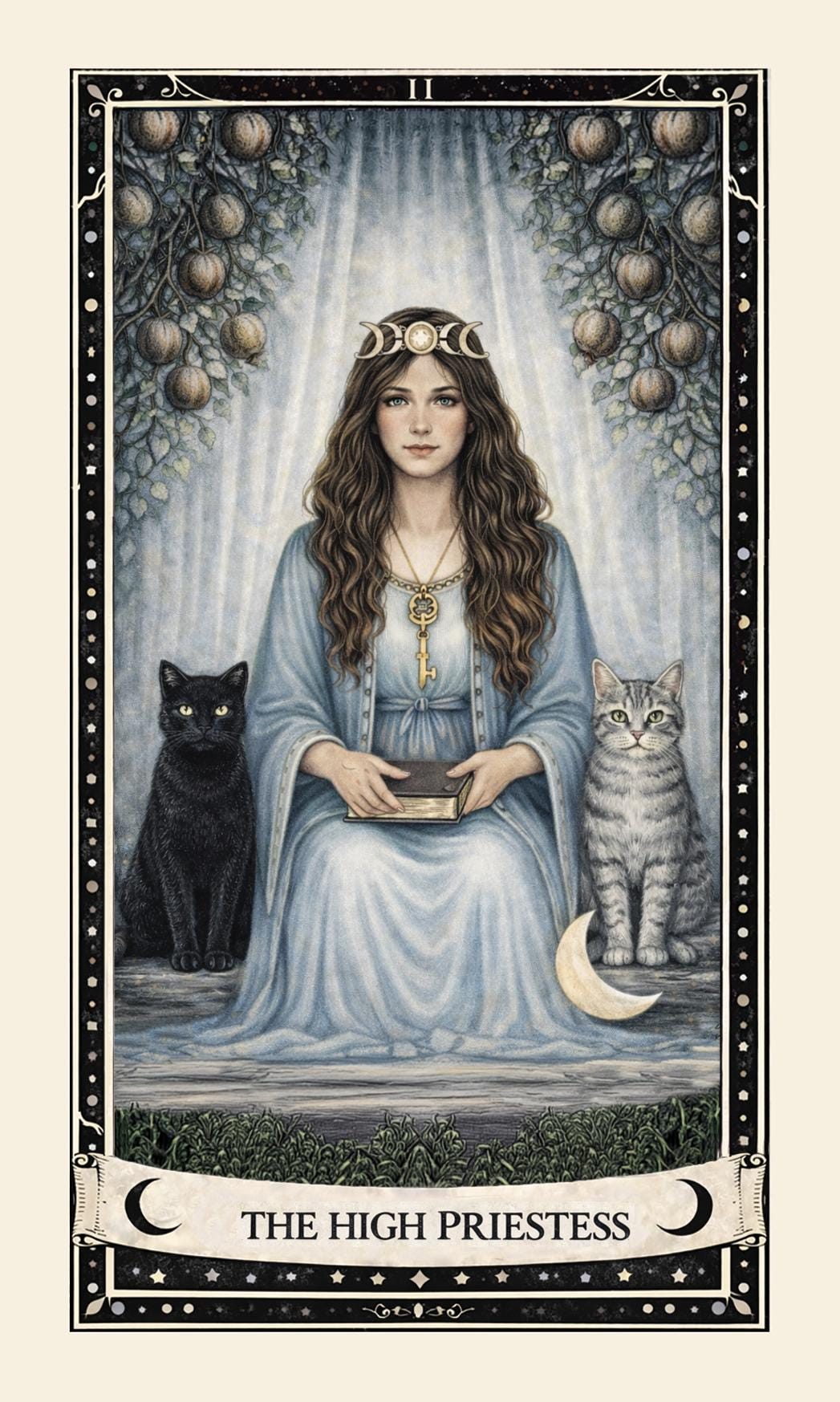 Example custom tarot card from the live Etsy listing